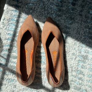 Rothy’s The Point in Camel Herringbone - Retired Colorway HTF Flats
